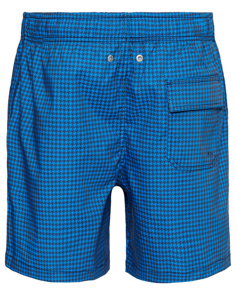 Pied de Poule classic fit swim shorts