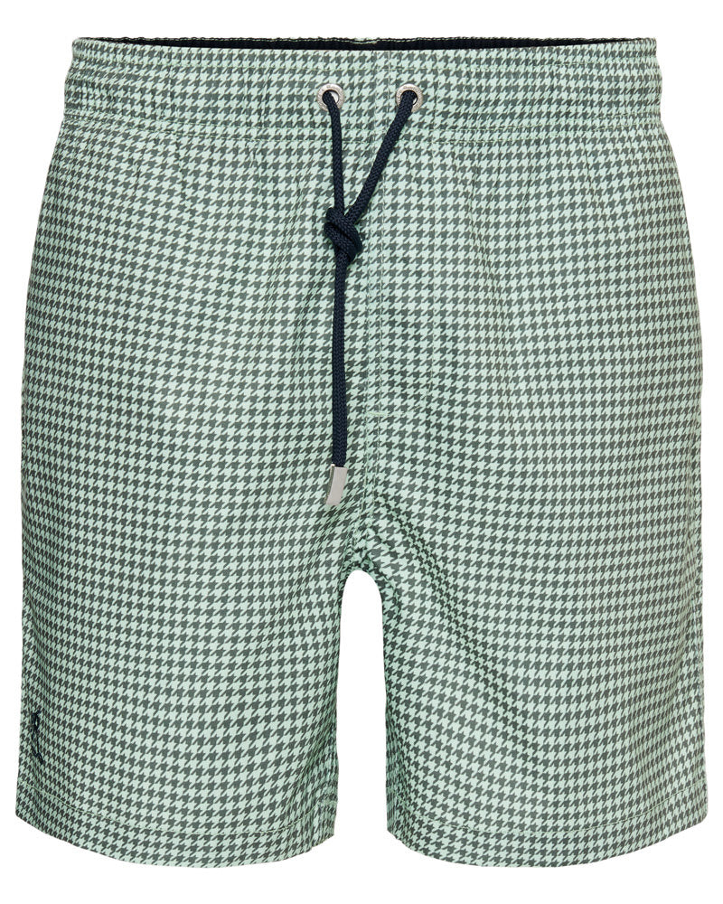 1083-46 Ramatuelle swimshort Pied de Poule green front