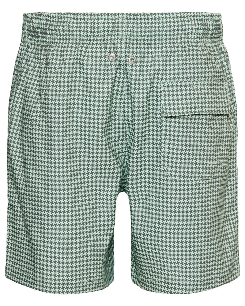 Pied de Poule classic fit swim shorts